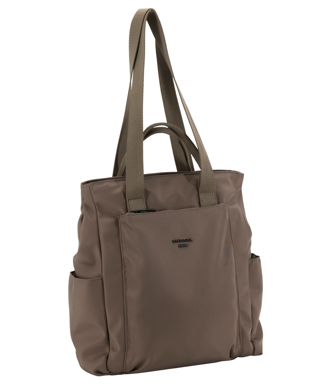 Bolso Mochila Nylon Taupe